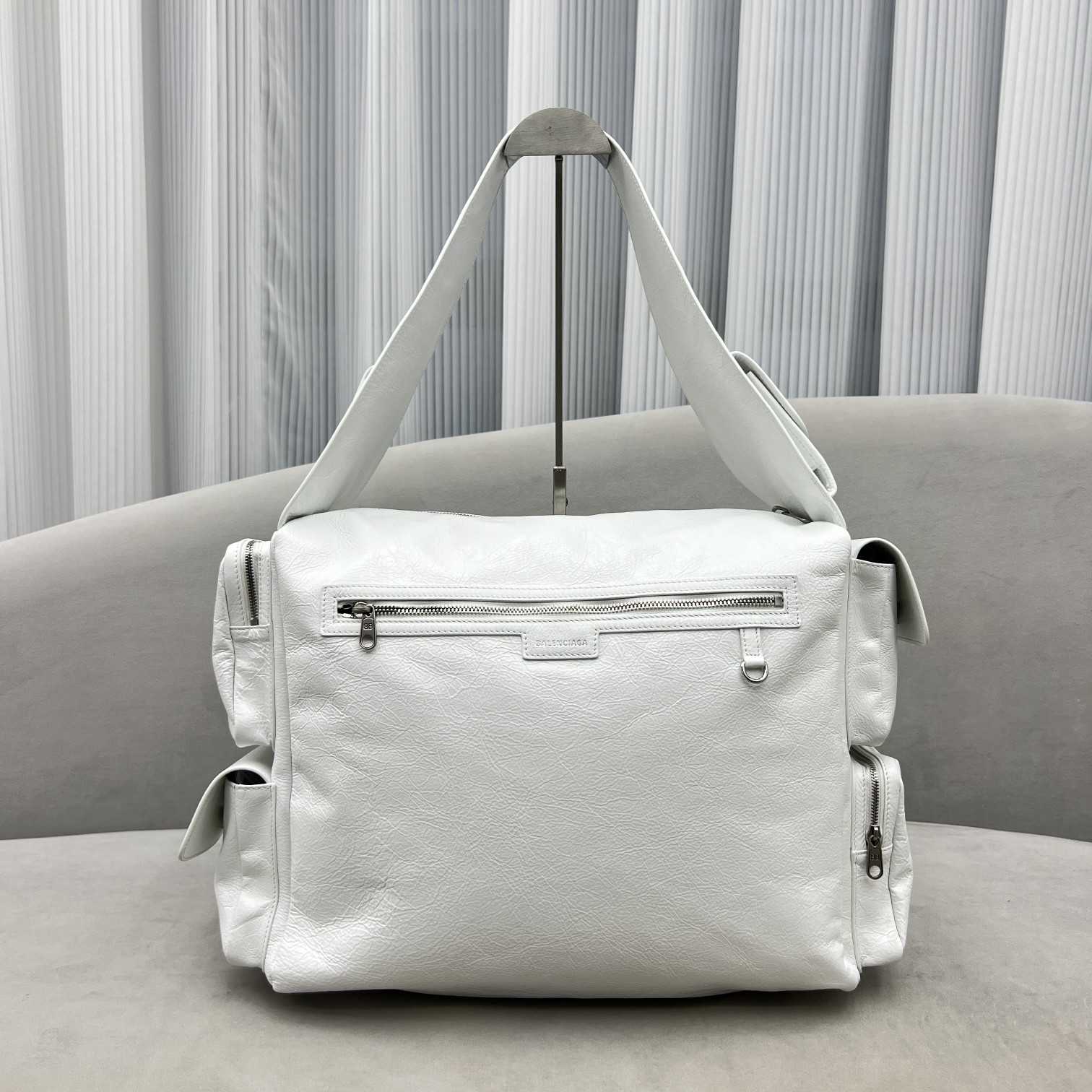 Balenciaga Logo Zipped Shoulder Bag(40x28x18cm) - DopestKickz