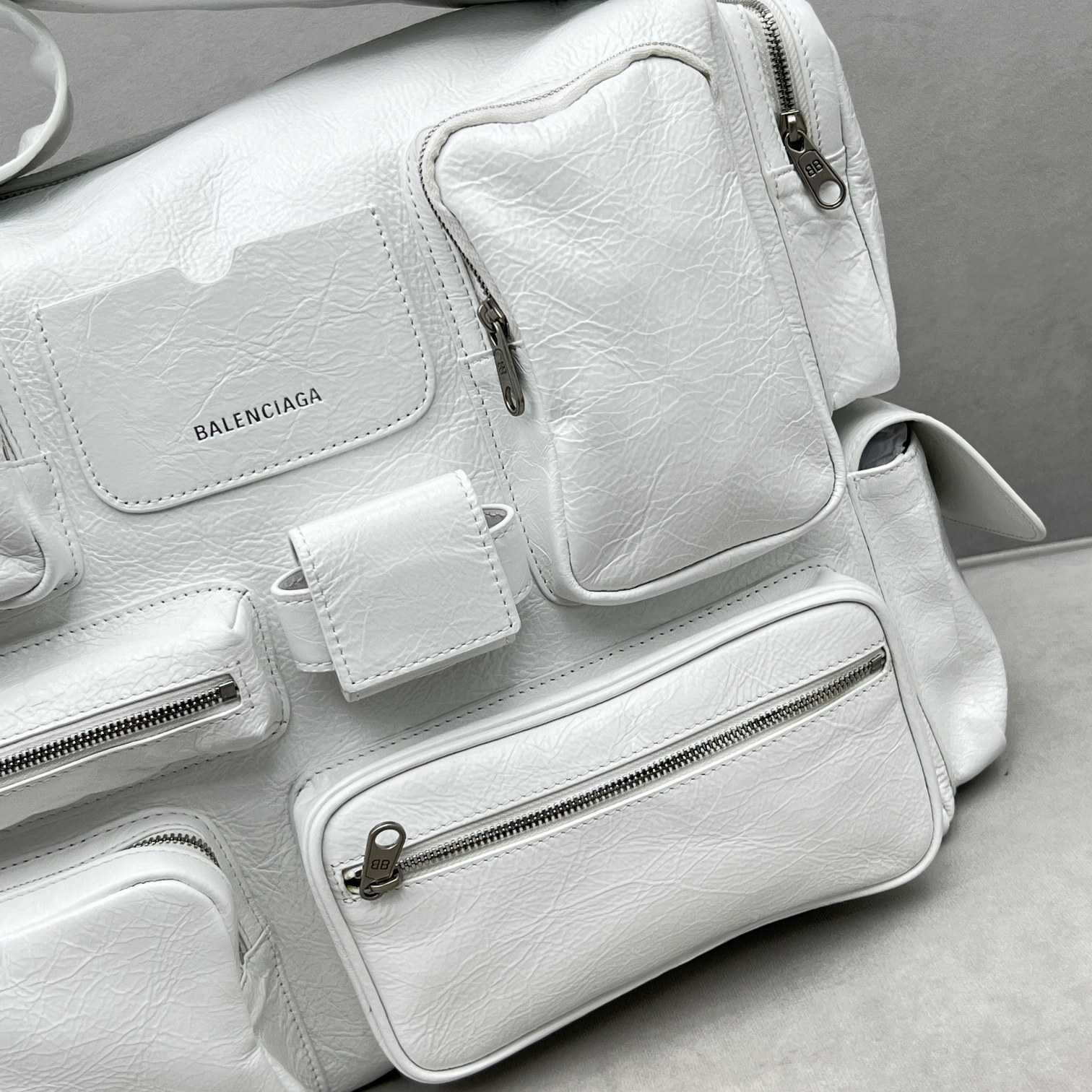 Balenciaga Logo Zipped Shoulder Bag(40x28x18cm) - DopestKickz