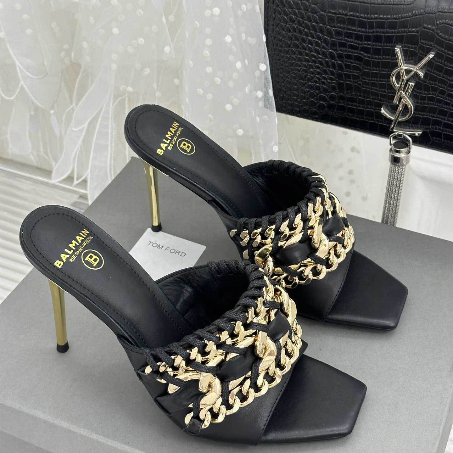 Balmain Chain-link Detail 110mm Pumps - DopestKickz