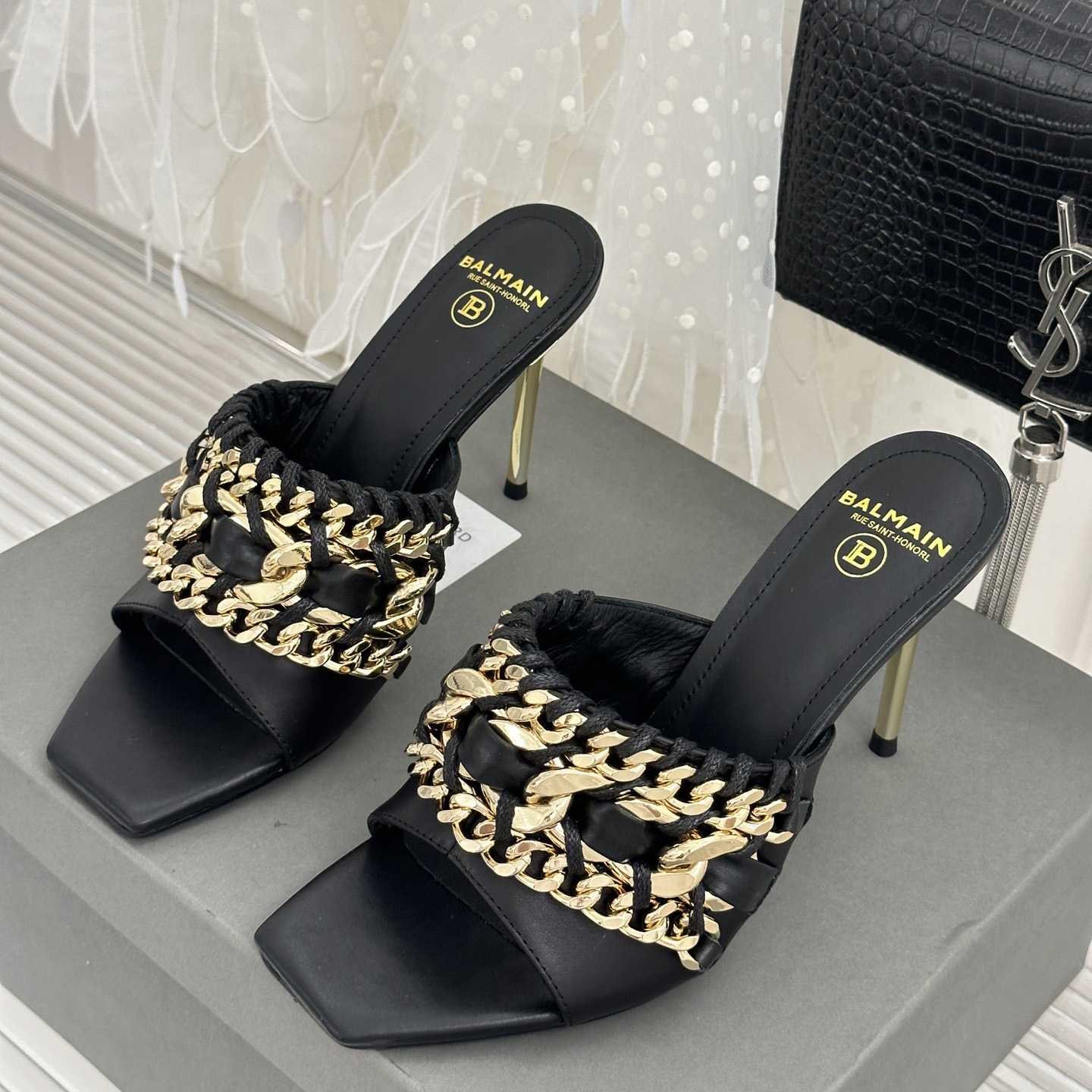 Balmain Chain-link Detail 110mm Pumps - DopestKickz
