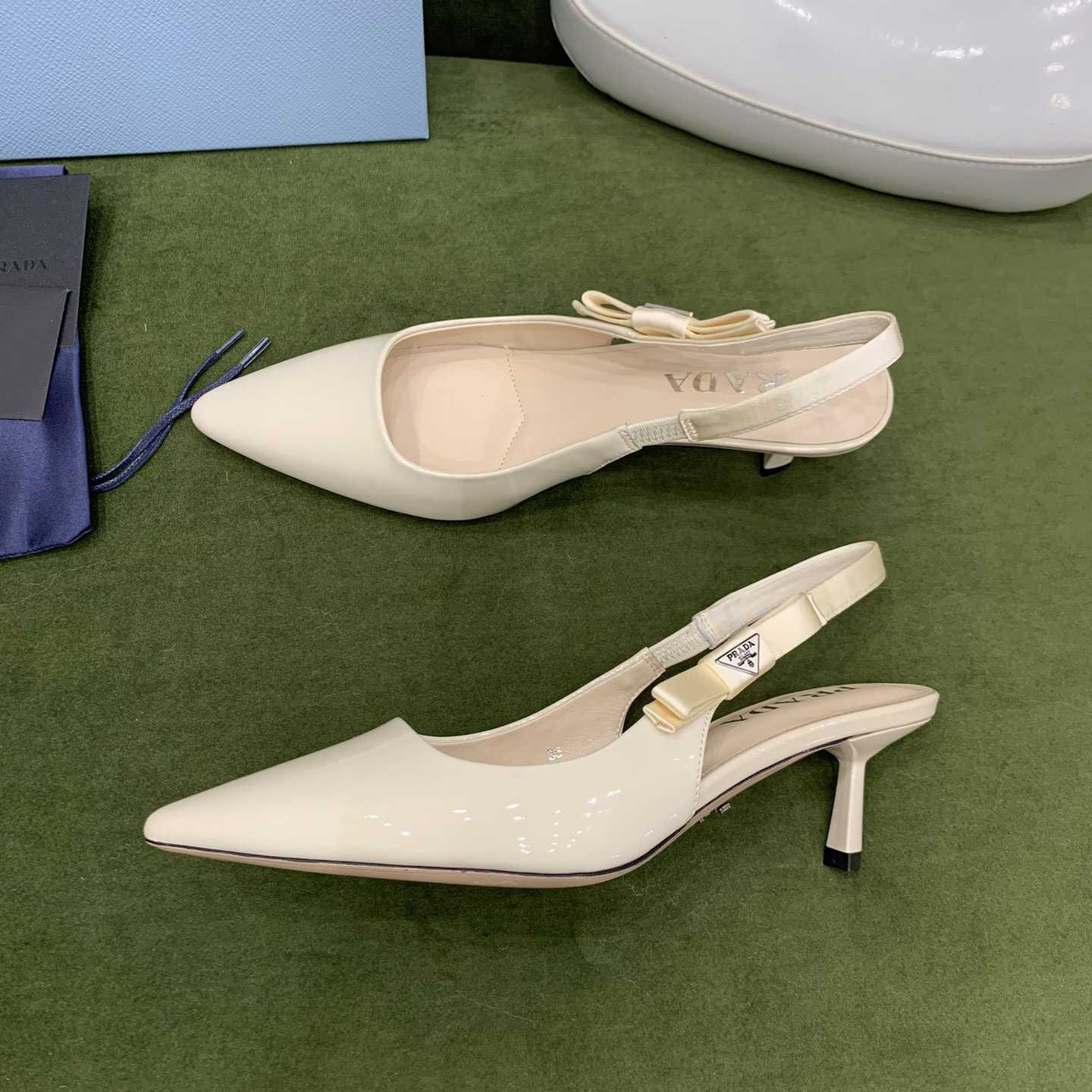 Prada Patent Leather Slingbacks - DopestKickz