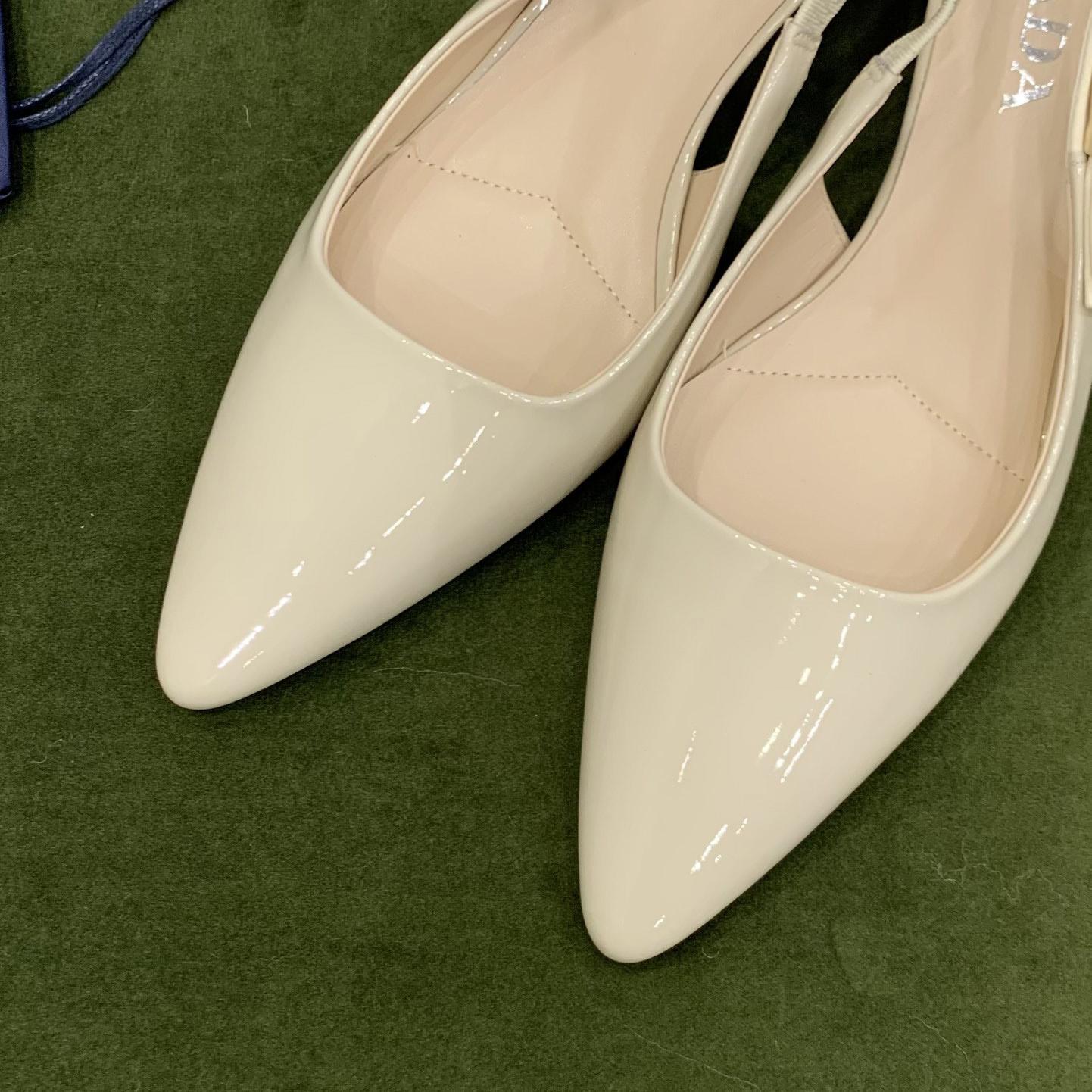 Prada Patent Leather Slingbacks - DopestKickz