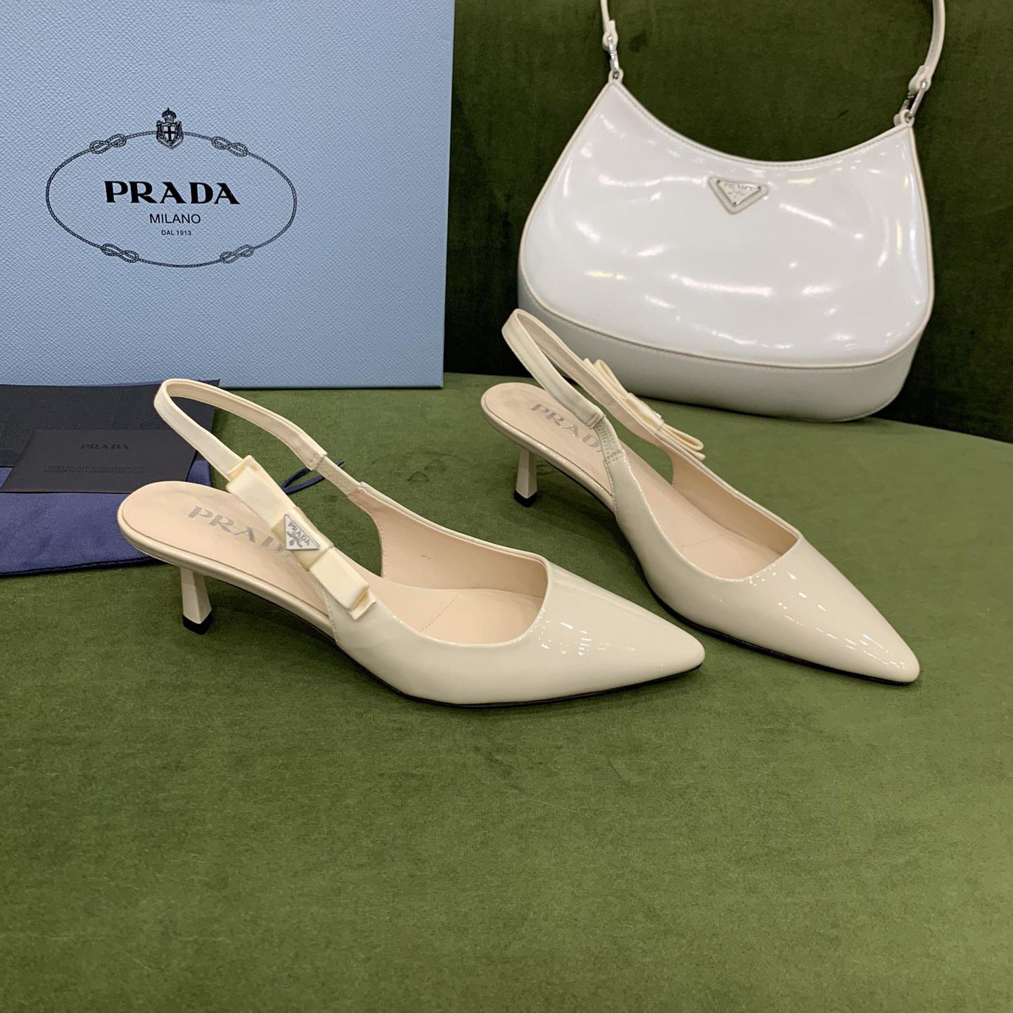 Prada Patent Leather Slingbacks - DopestKickz