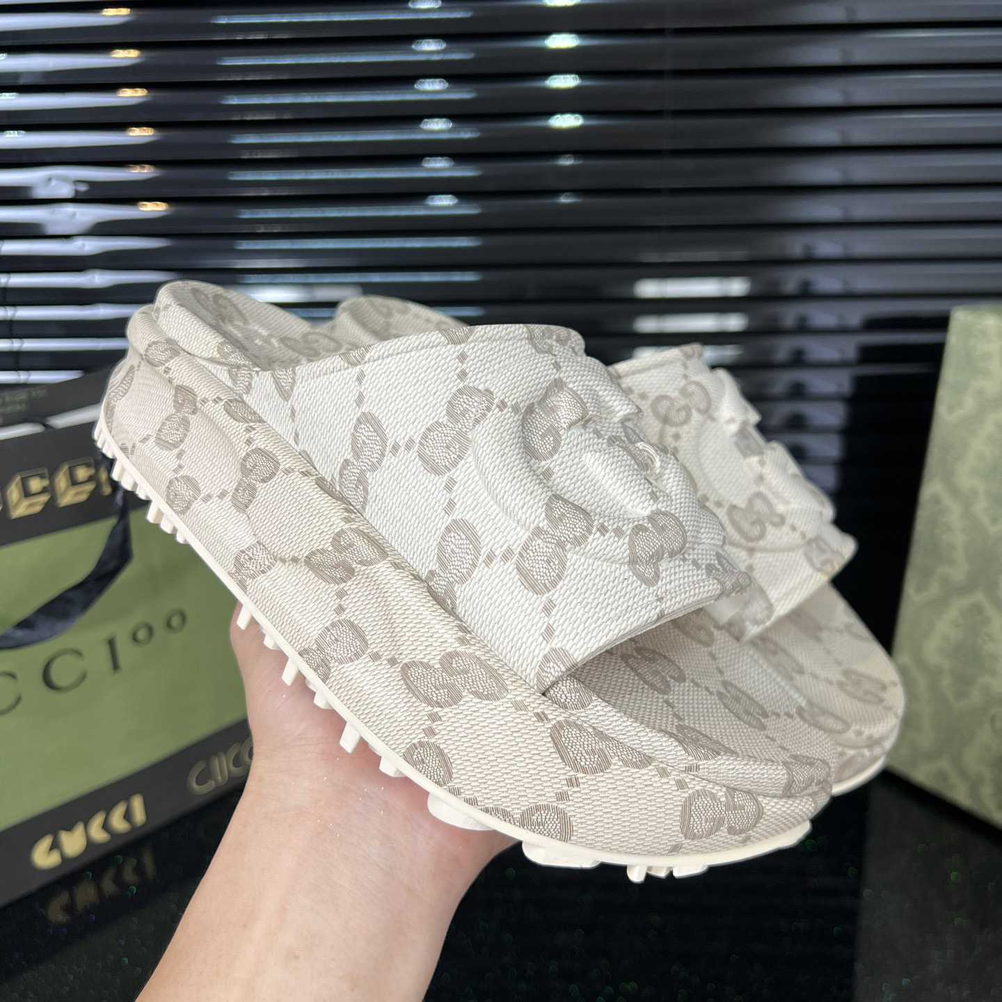 Gucci Women's Slide Sandal With Interlocking G - DopestKickz