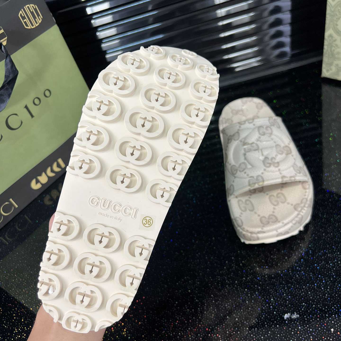 Gucci Women's Slide Sandal With Interlocking G - DopestKickz