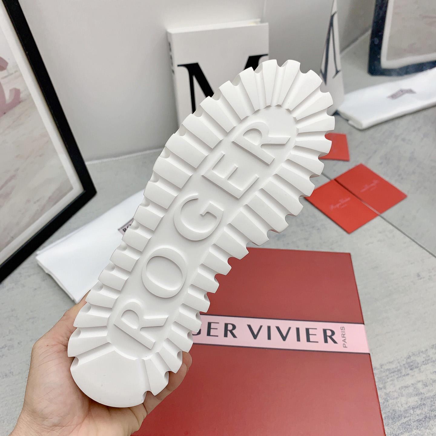 Roger Vivier Viv' Go-Thick Strass Buckle Slip-on Sneakers In Canvas - DopestKickz