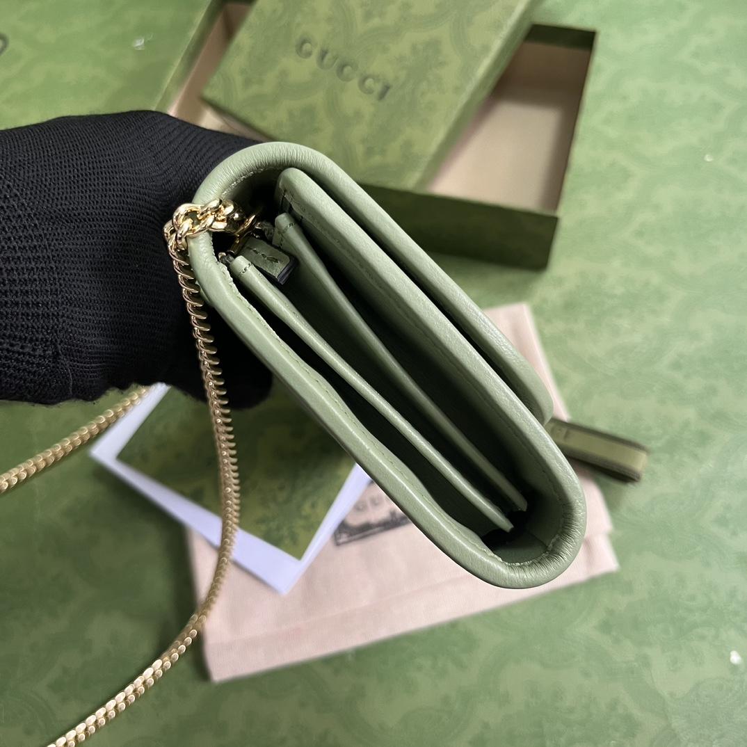 Gucci Blondie Continental Chain Wallet(21x10.5cm) - DopestKickz