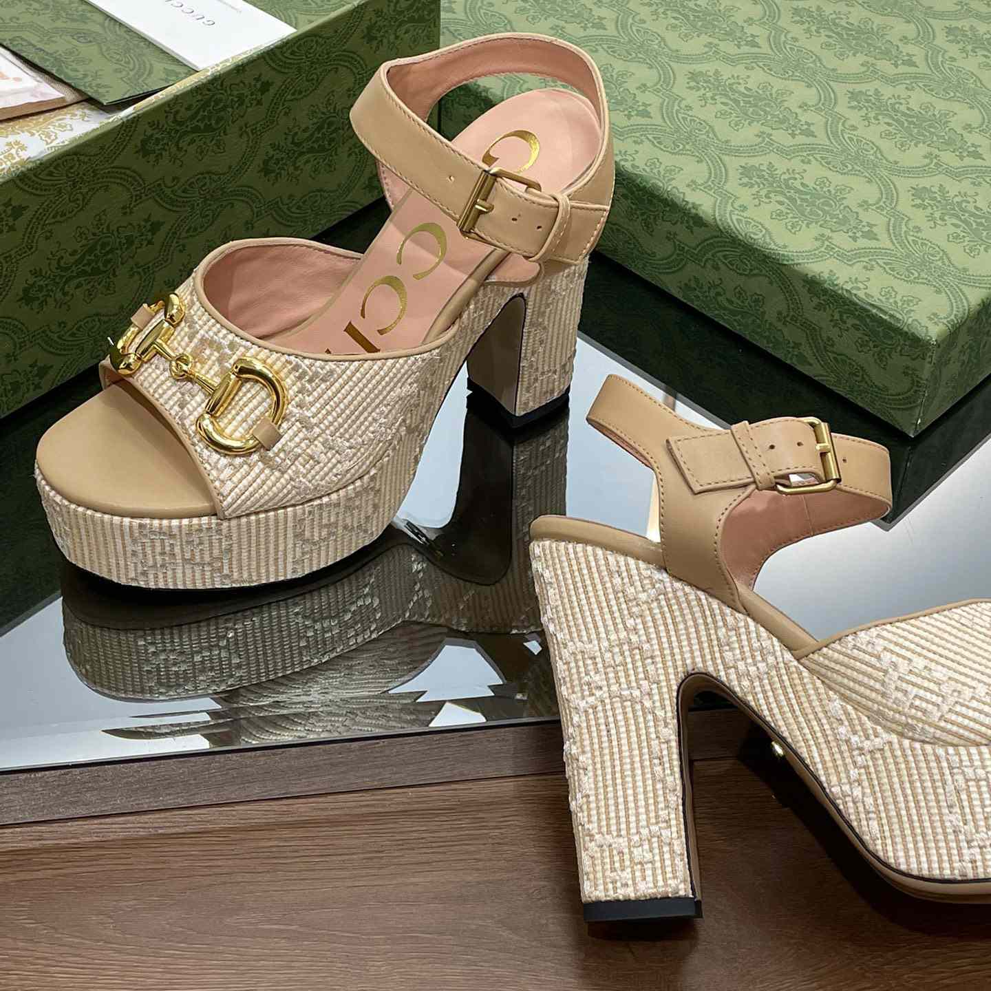 Gucci Women's Horsebit Platform Sandal  - DopestKickz