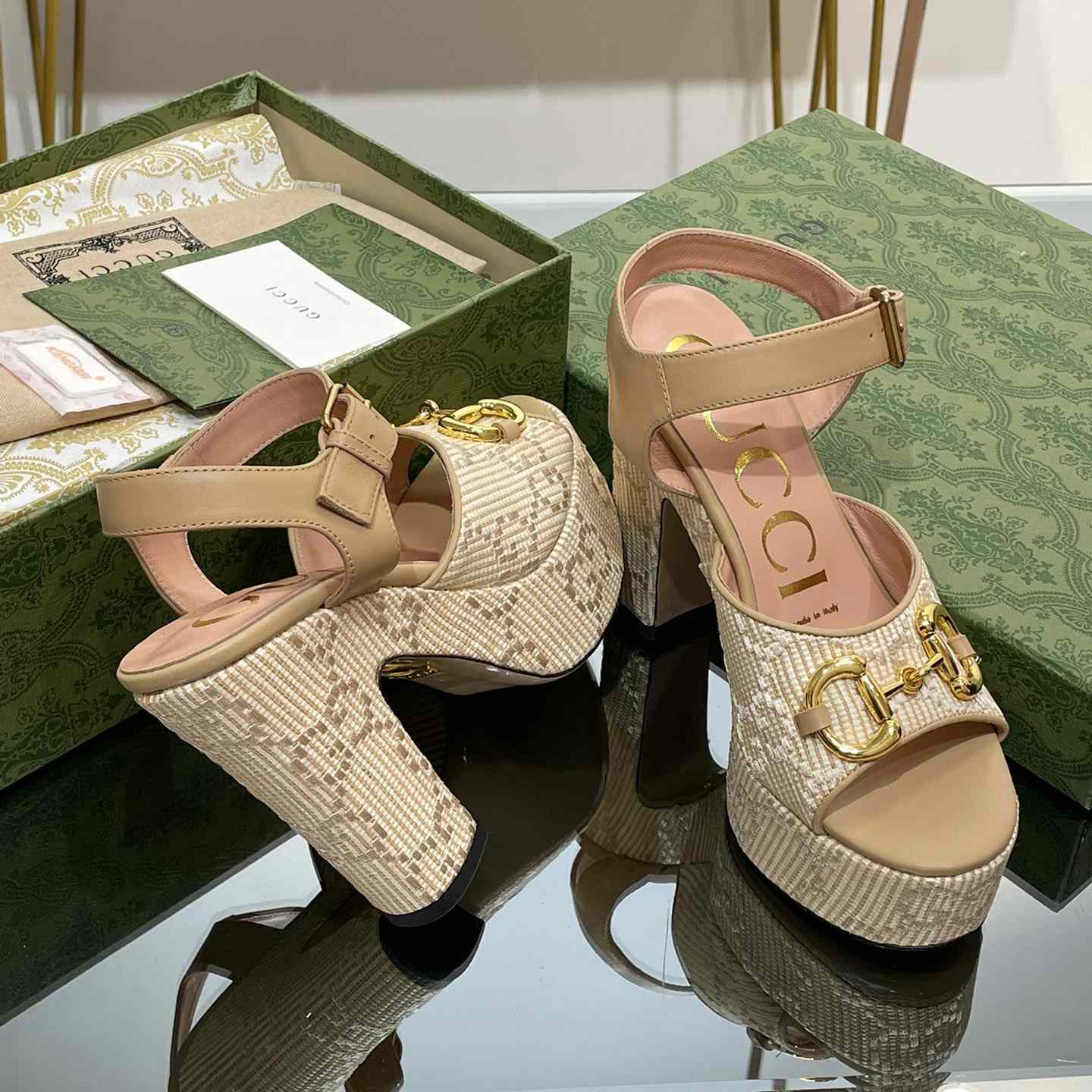 Gucci Women's Horsebit Platform Sandal  - DopestKickz