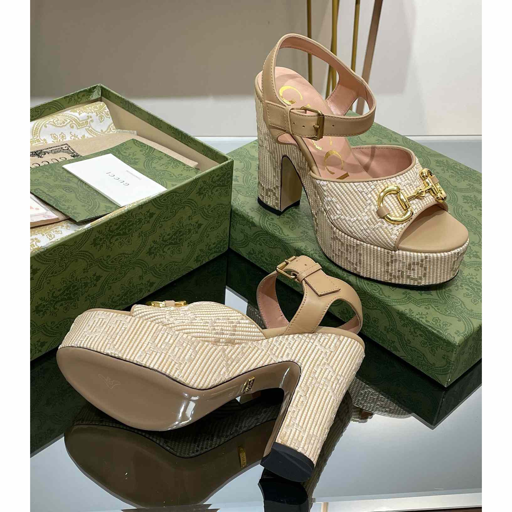 Gucci Women's Horsebit Platform Sandal  - DopestKickz