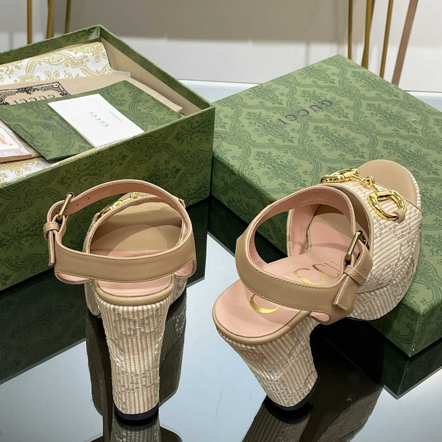 Gucci Women's Horsebit Platform Sandal  - DopestKickz