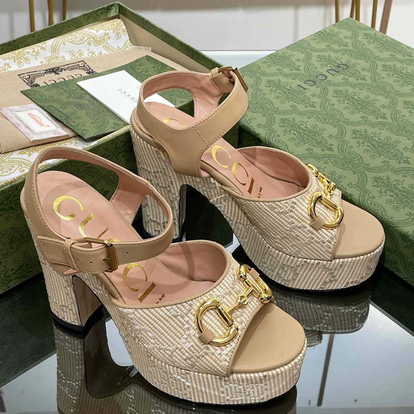 Gucci Women's Horsebit Platform Sandal  - DopestKickz