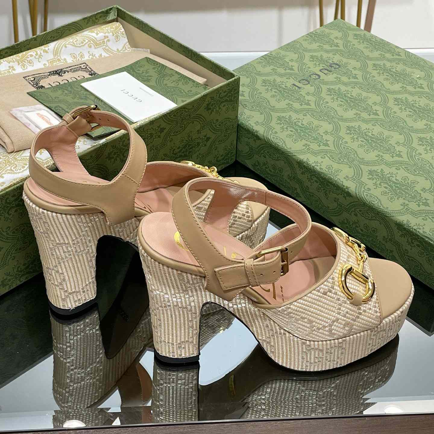 Gucci Women's Horsebit Platform Sandal  - DopestKickz