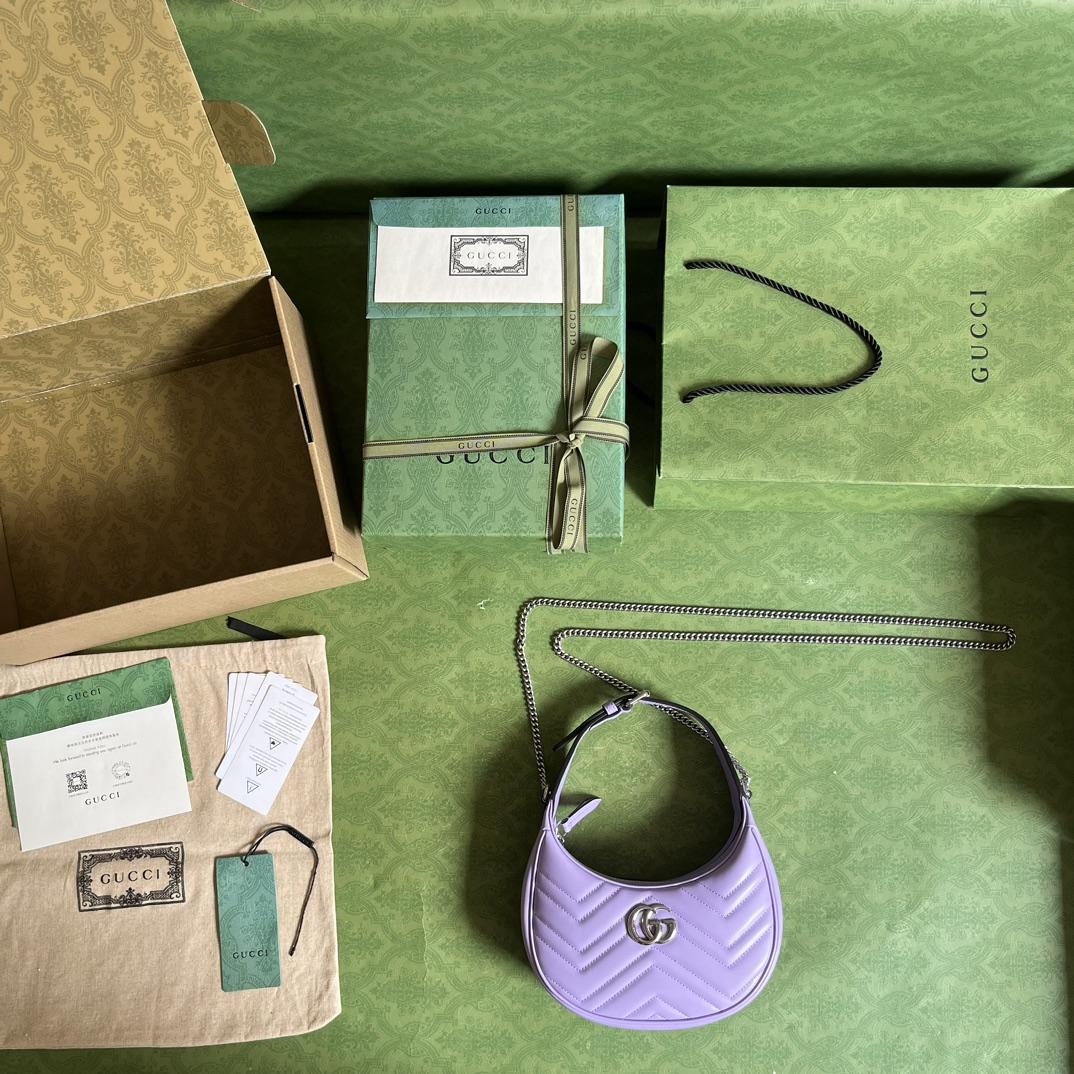 Gucci GG Marmont Half-Moon-Shaped Mini Bag(21.5-11-5cm) - DopestKickz