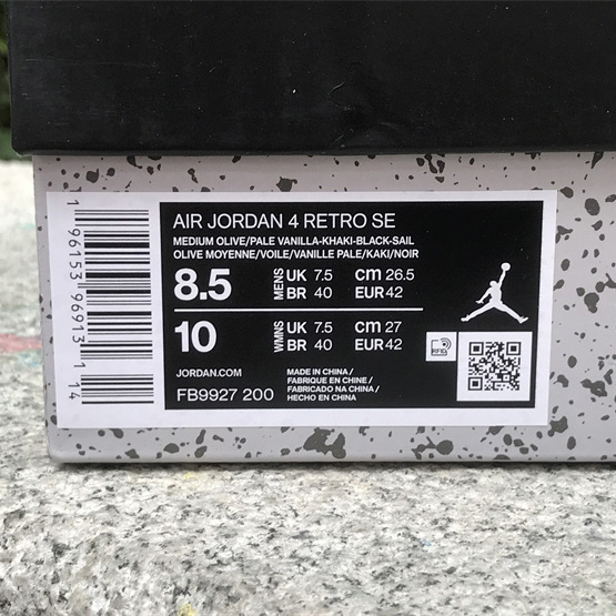 Air Jordan 4 Craft “Olive” Sneaker         FB9927-200  - DopestKickz