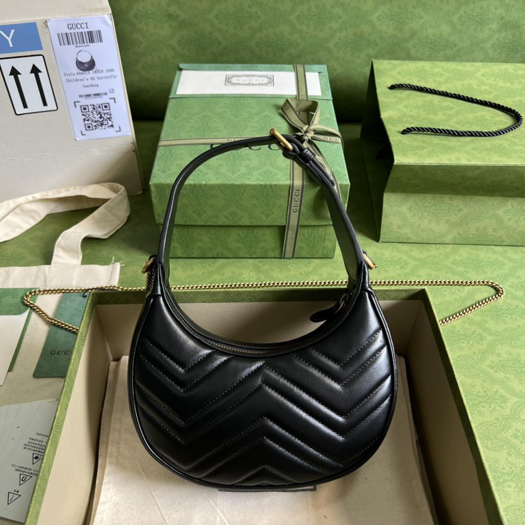 Gucci GG Marmont Half-Moon-Shaped Mini Bag(21.5-11-5cm) - DopestKickz
