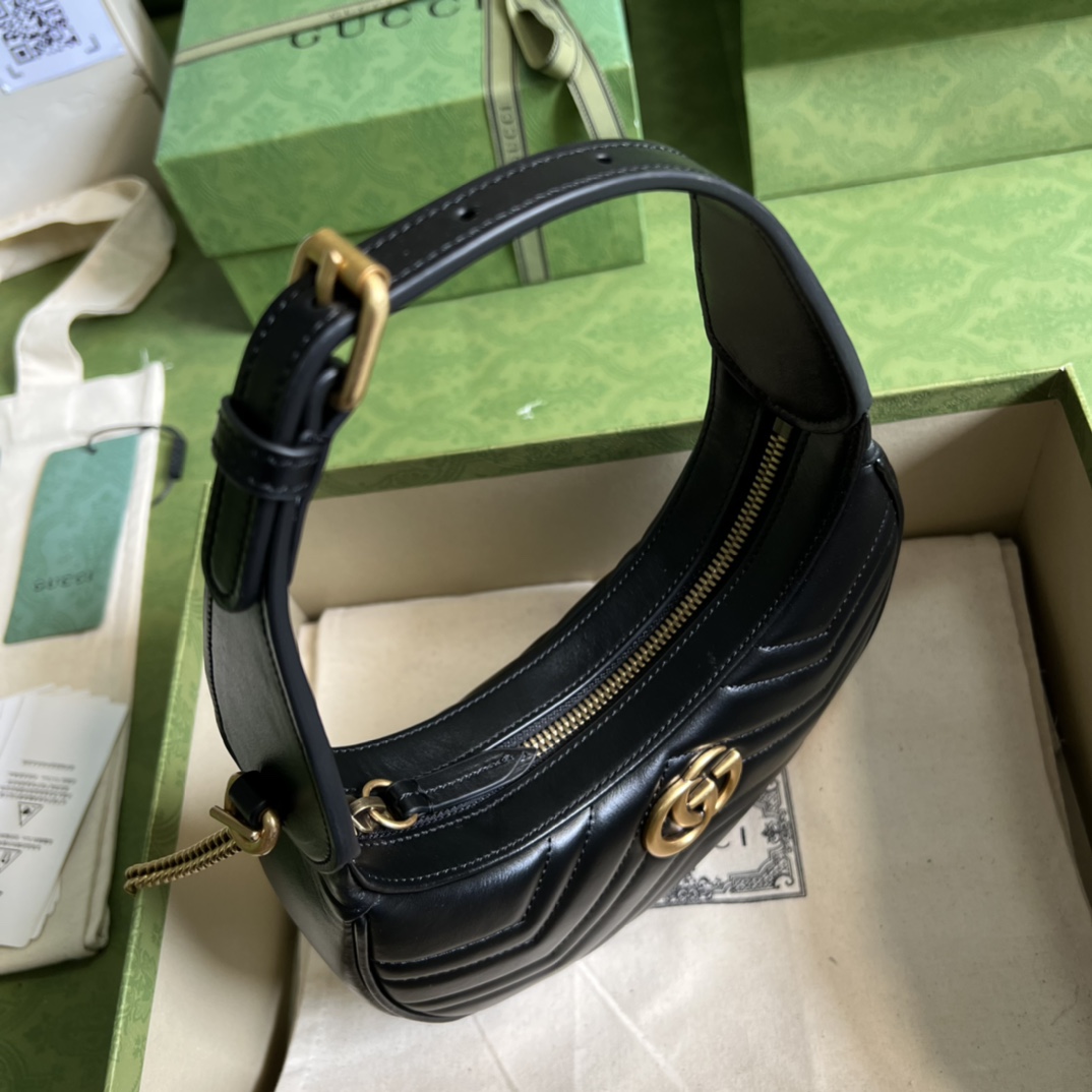 Gucci GG Marmont Half-Moon-Shaped Mini Bag(21.5-11-5cm) - DopestKickz