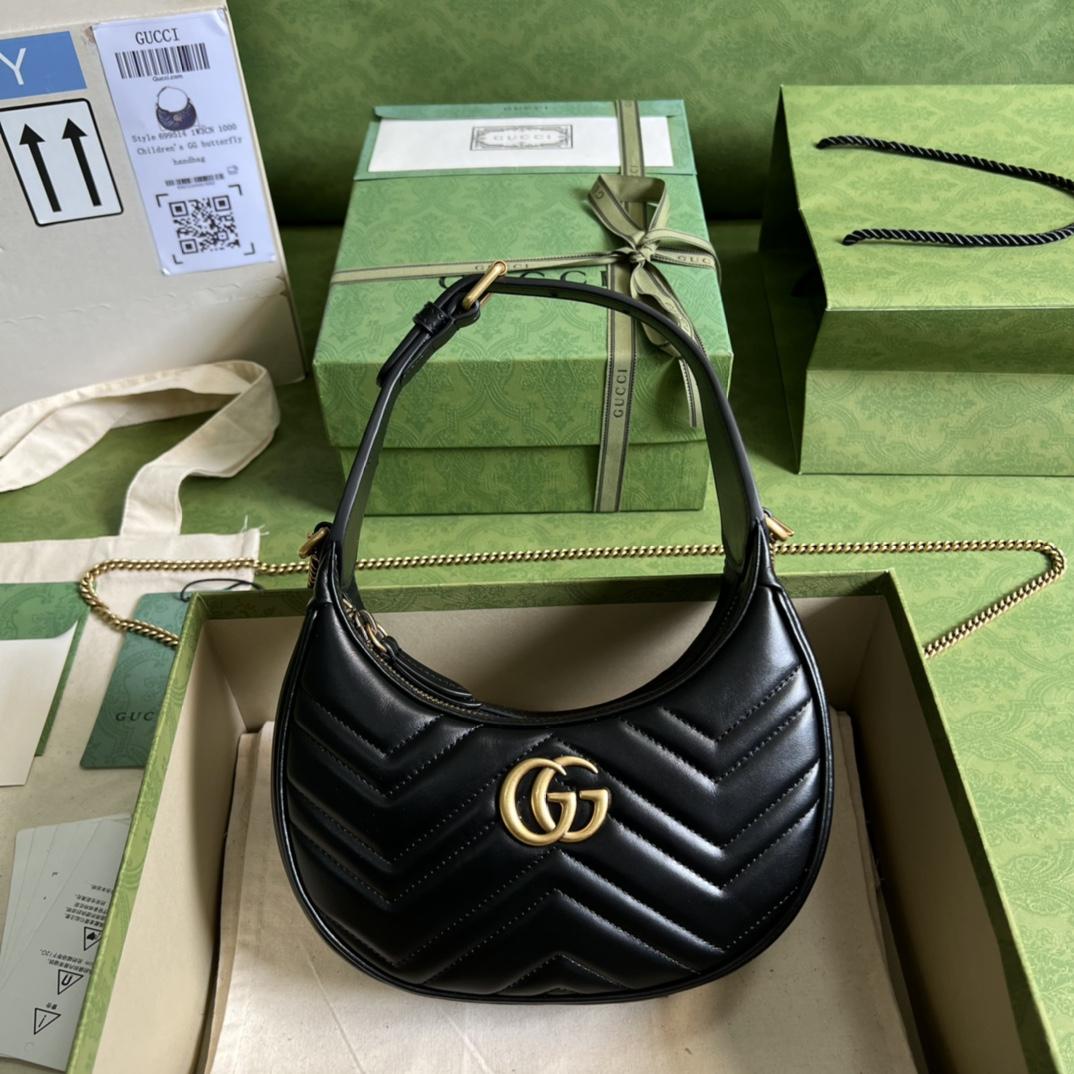 Gucci GG Marmont Half-Moon-Shaped Mini Bag(21.5-11-5cm) - DopestKickz