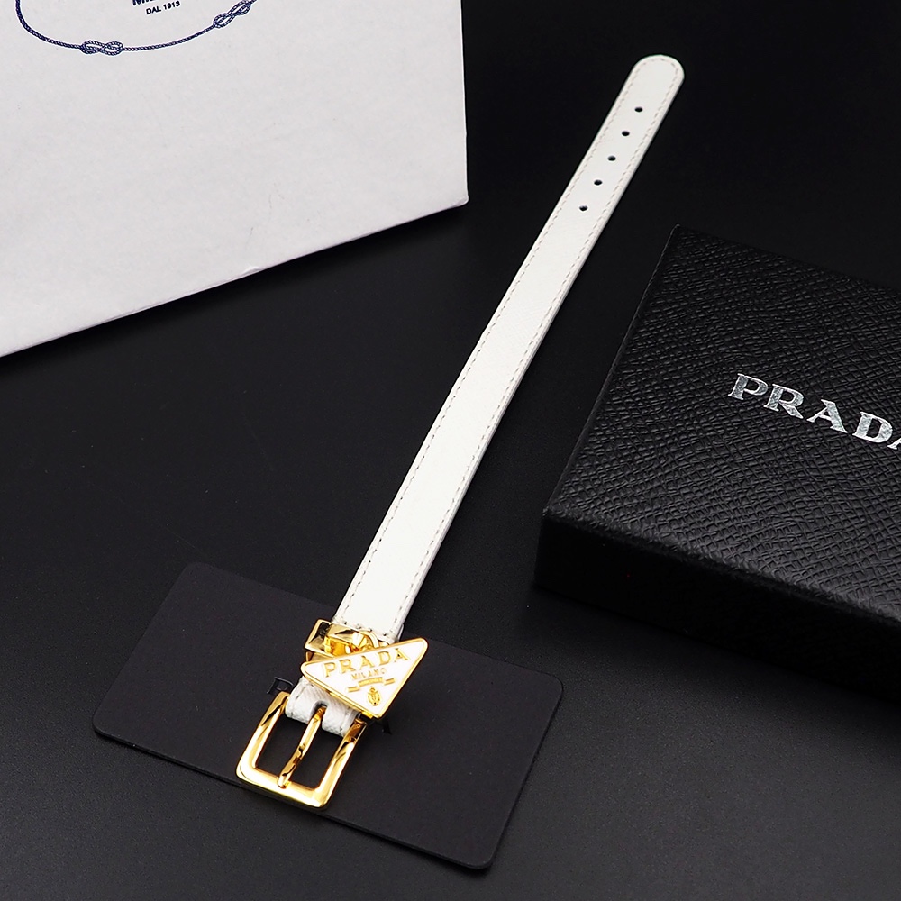 Prada Saffiano Leather Bracelet - DopestKickz