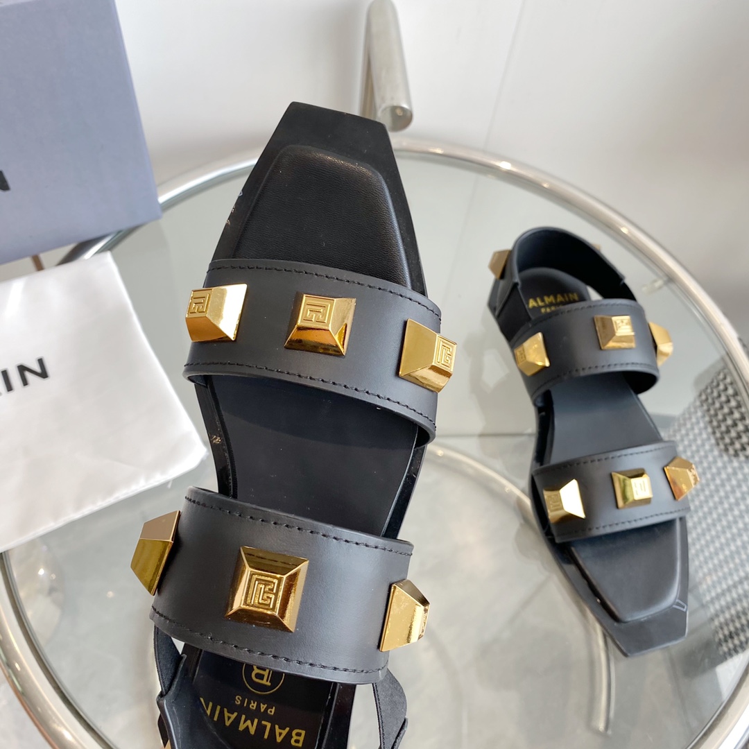 Balmain Studded Flat Sandals - DopestKickz