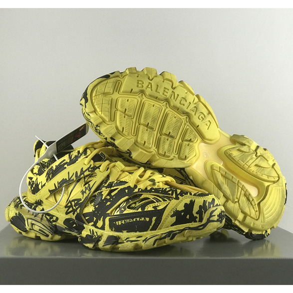 Balenciaga Track Graffiti Sneaker In Yellow - DopestKickz