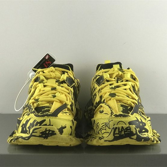 Balenciaga Track Graffiti Sneaker In Yellow - DopestKickz