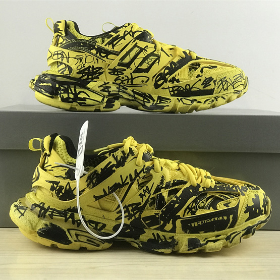 Balenciaga Track Graffiti Sneaker In Yellow - DopestKickz