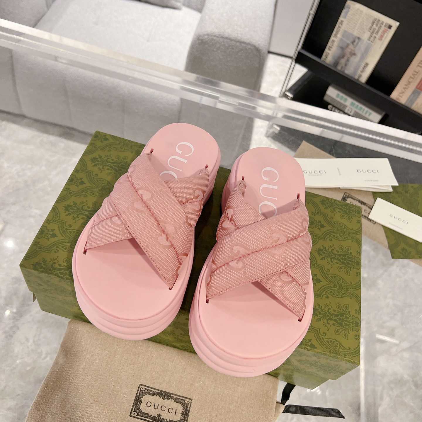 Gucci Women's GG Platform Slide Sandal - DopestKickz