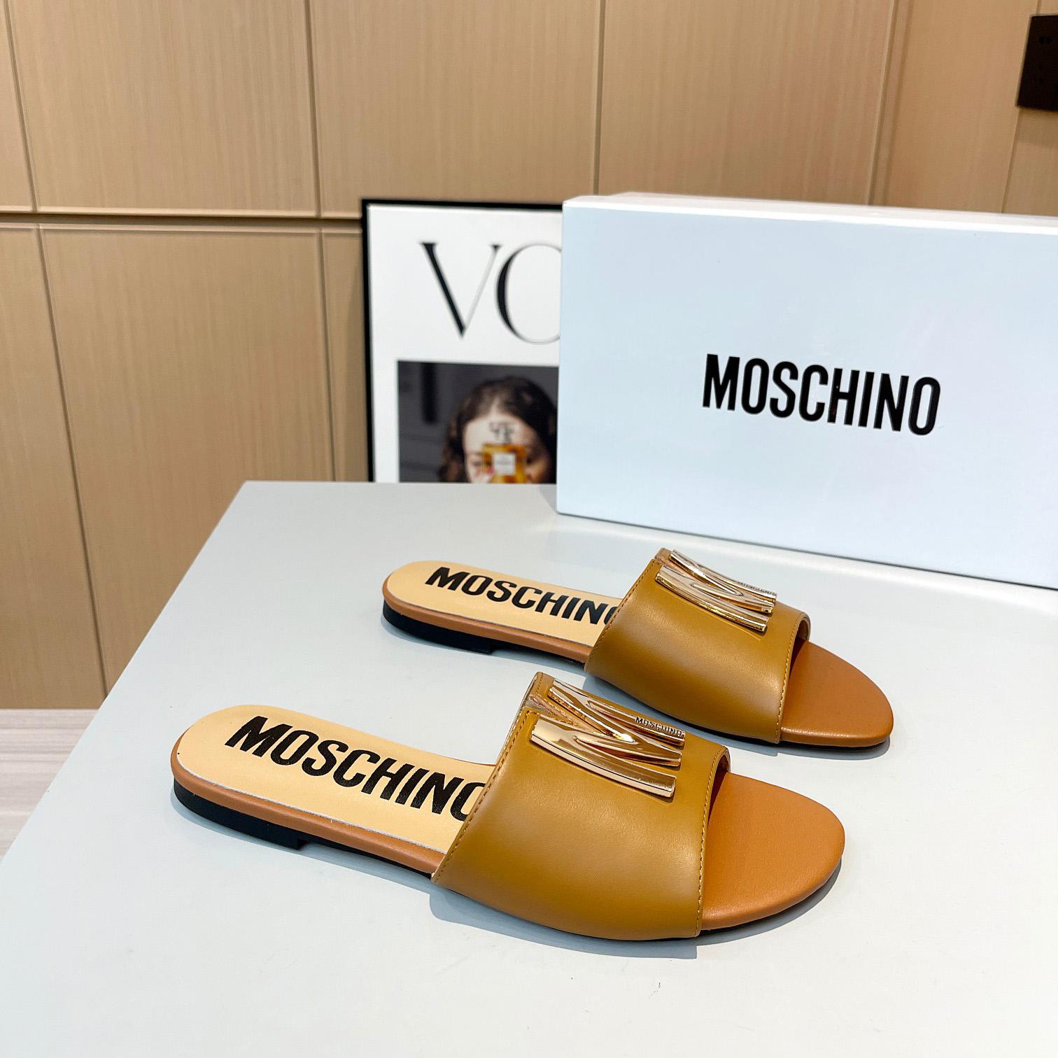 Moschino M Plaque Sandals - DopestKickz