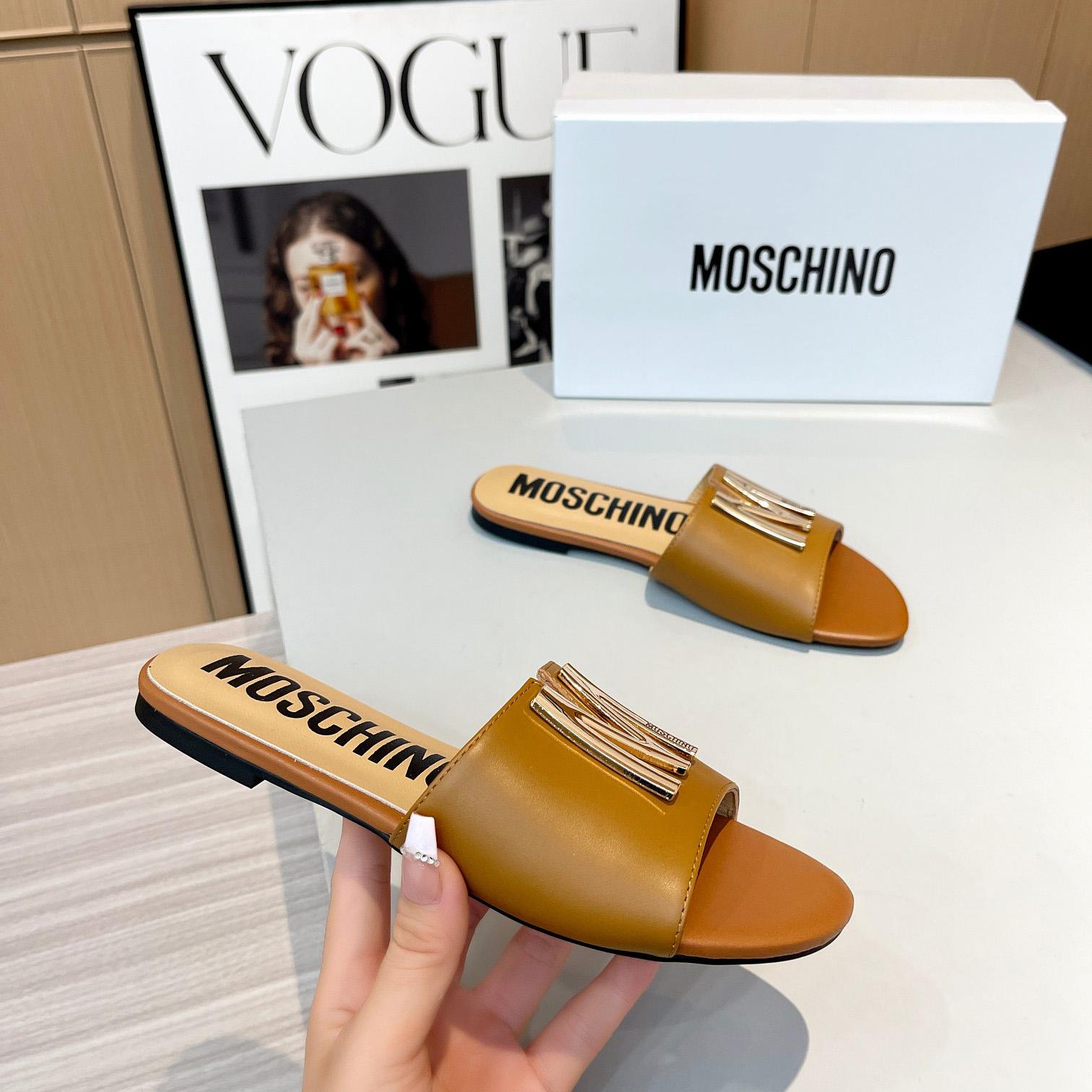 Moschino M Plaque Sandals - DopestKickz