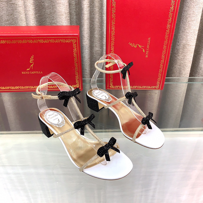 Rene Caovilla Sandals With Ankle Laces Caterina - DopestKickz