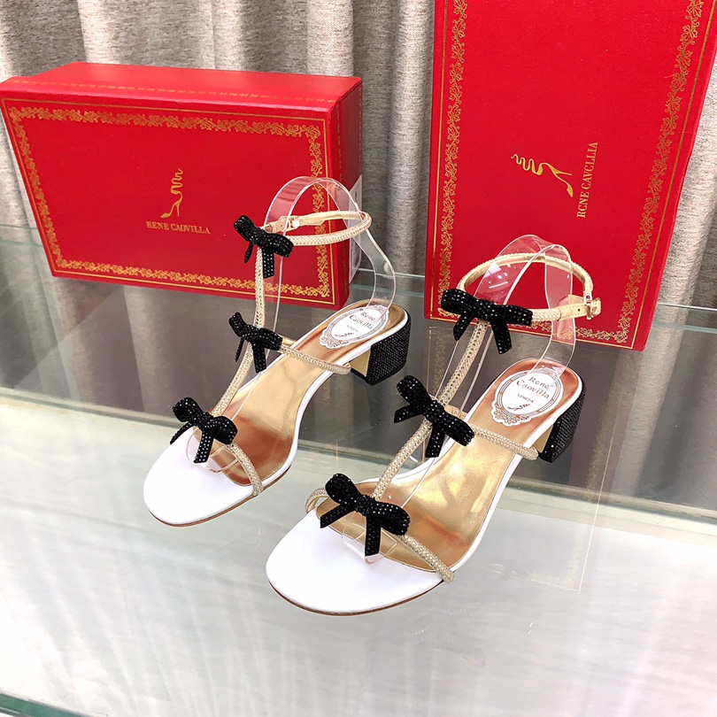 Rene Caovilla Sandals With Ankle Laces Caterina - DopestKickz