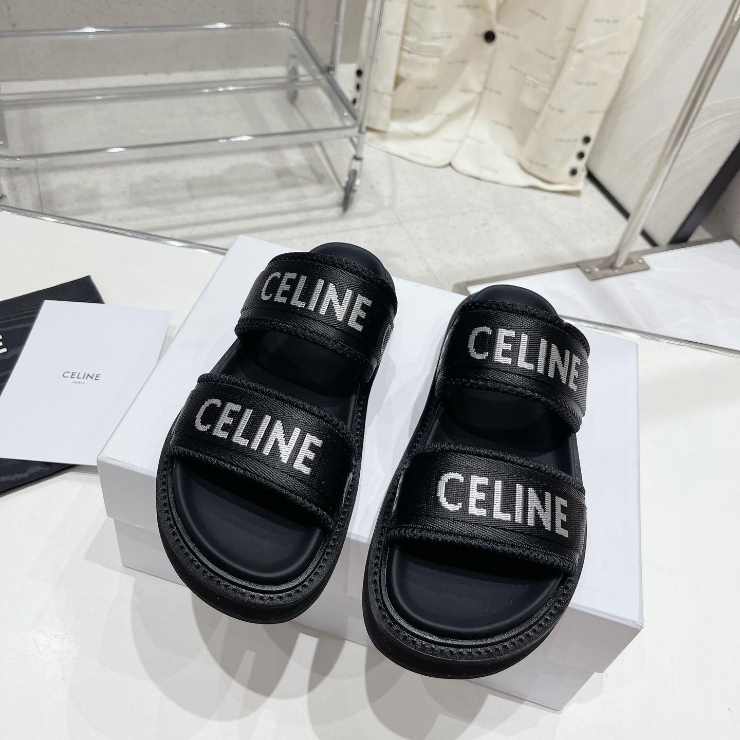 Celine Leo Scratch Sandal In Calfskin - DopestKickz