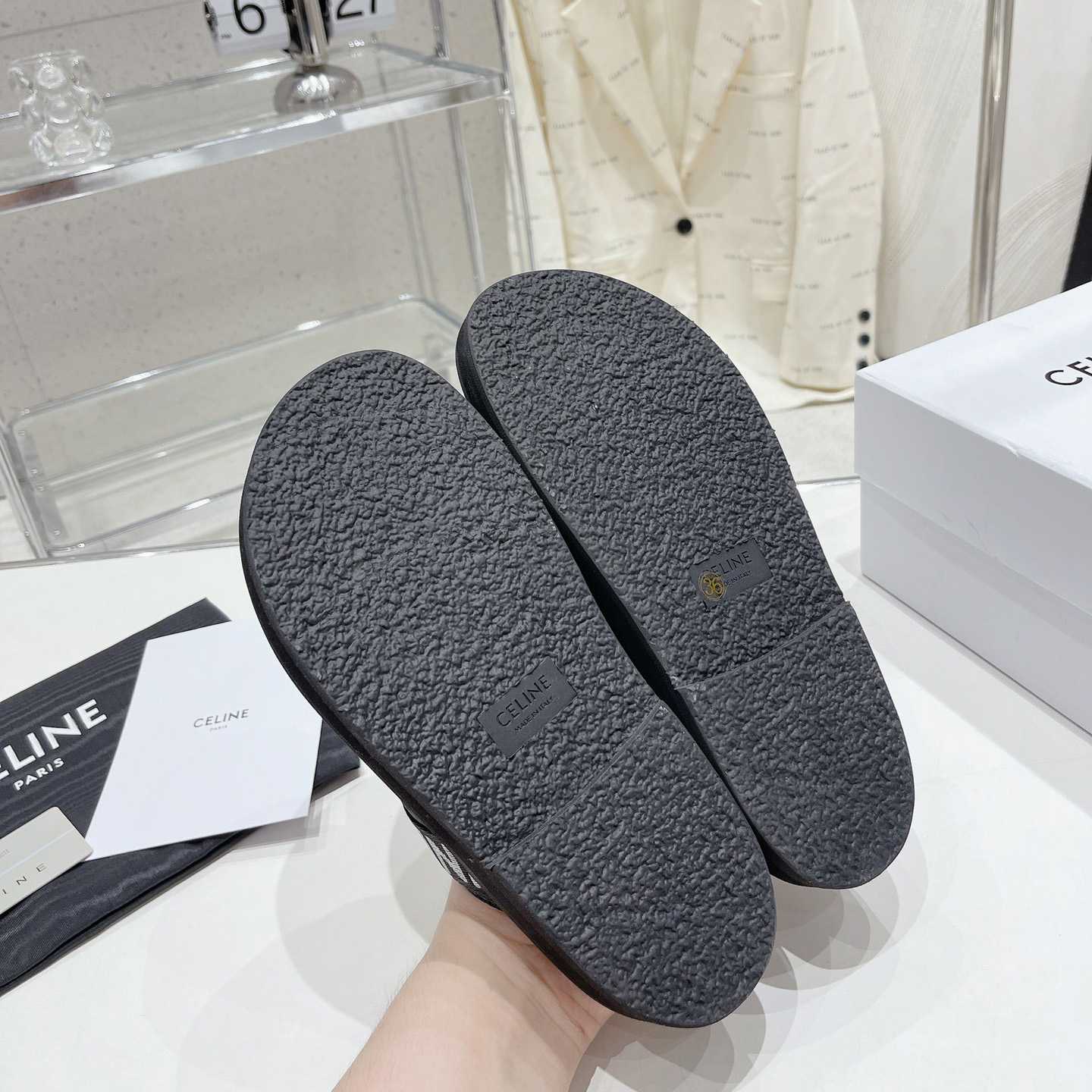 Celine Leo Scratch Sandal In Calfskin - DopestKickz