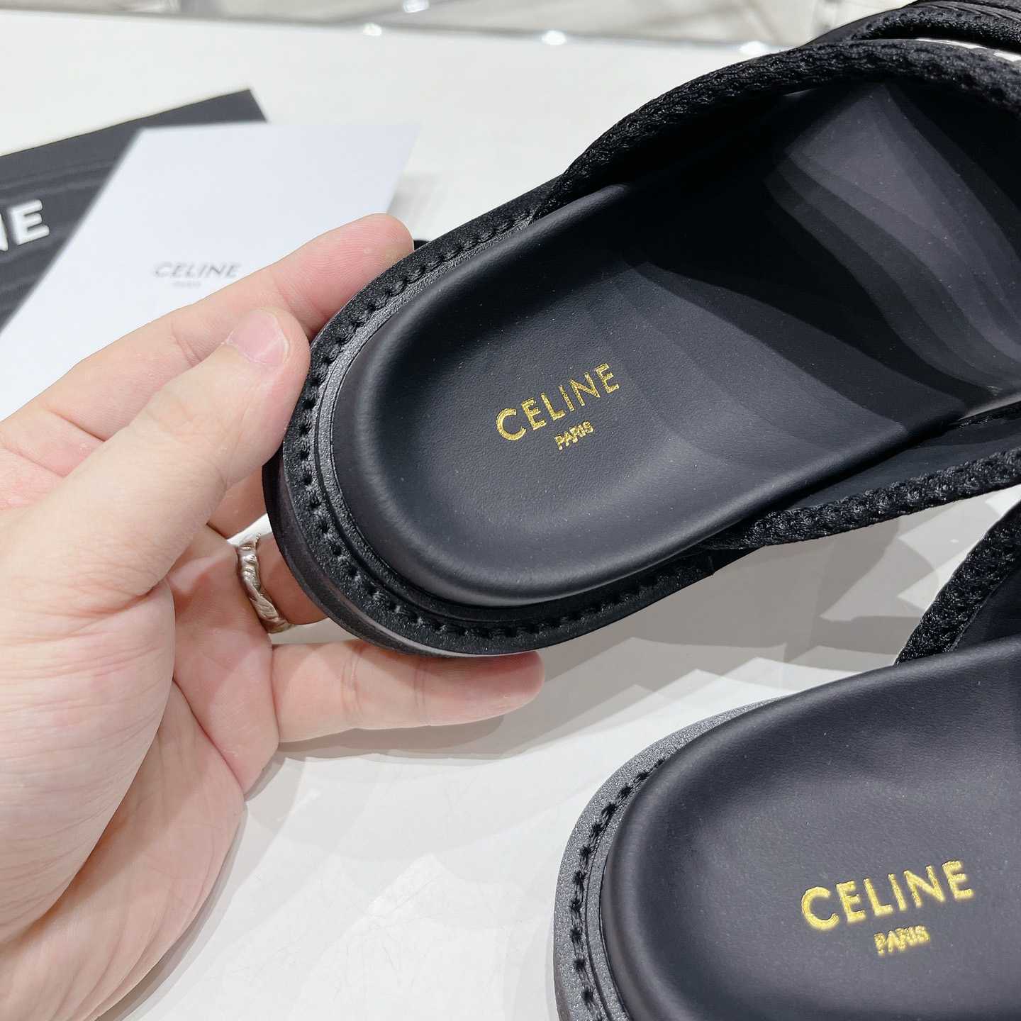 Celine Leo Scratch Sandal In Calfskin - DopestKickz