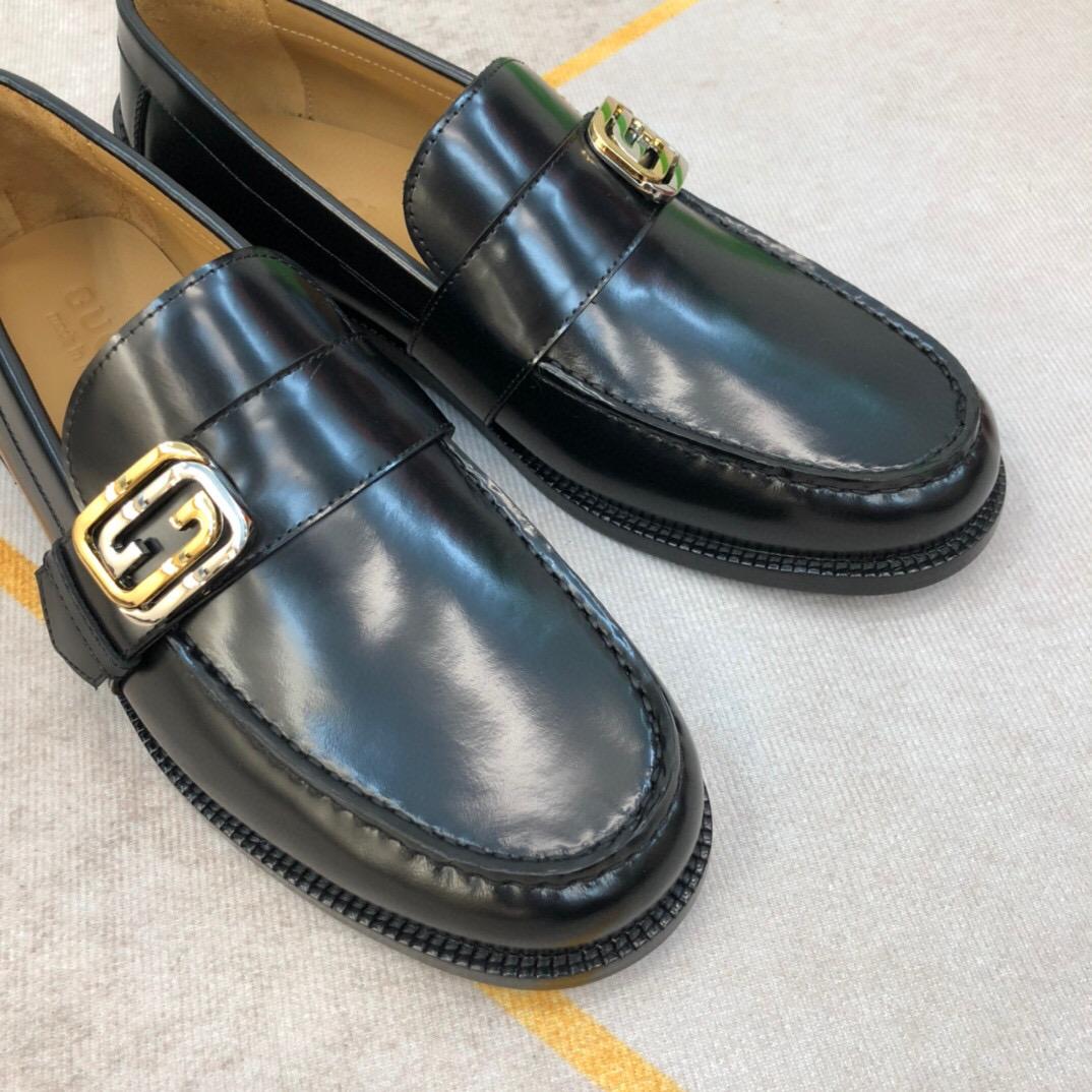 Gucci Logo-plaque Leather Loafers (Upon Uk Size) - DopestKickz