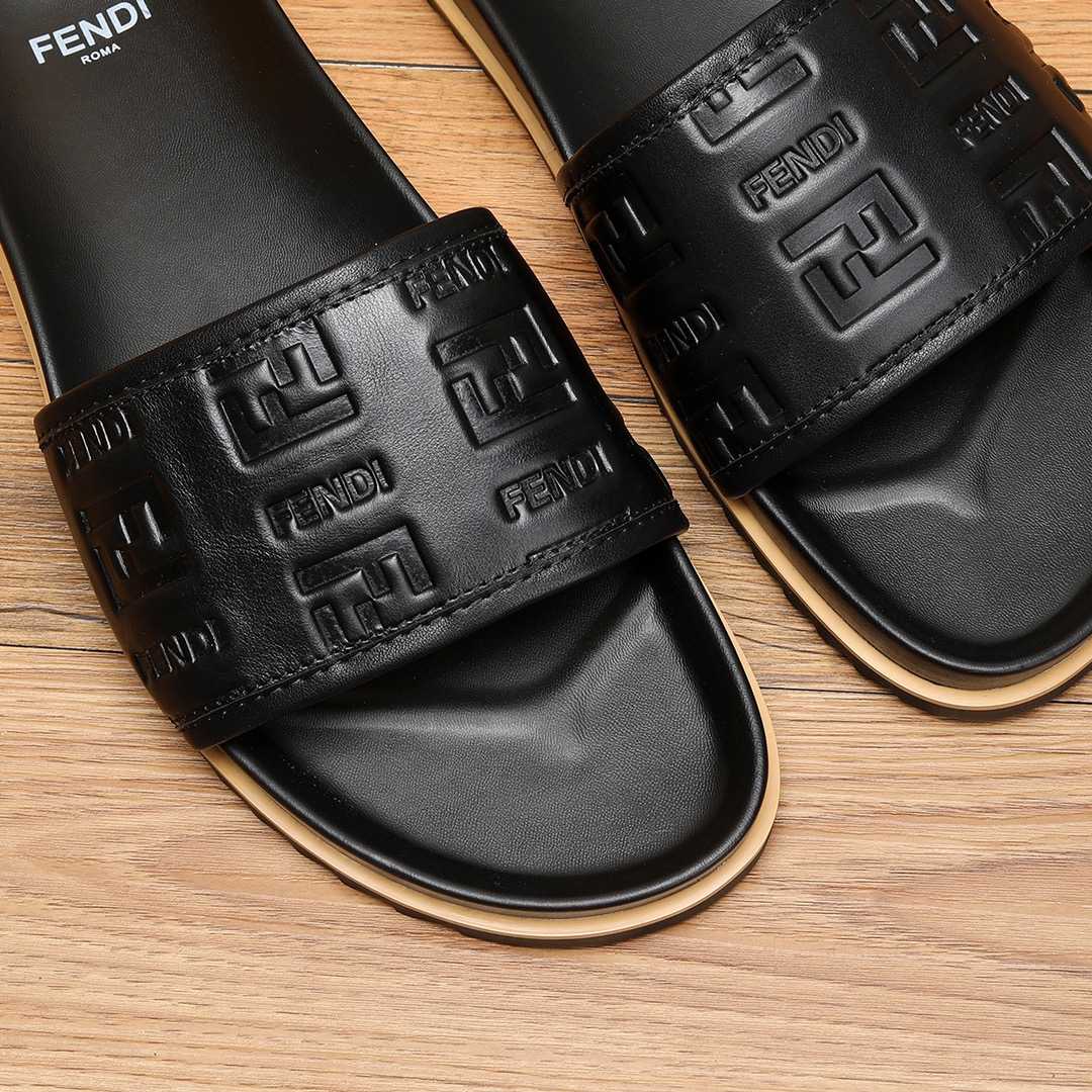 Fendi Black Slides - DopestKickz