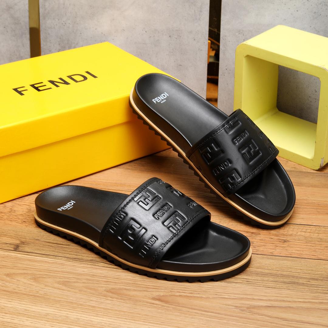 Fendi Black Slides - DopestKickz