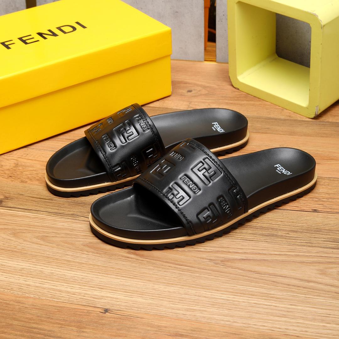 Fendi Black Slides - DopestKickz