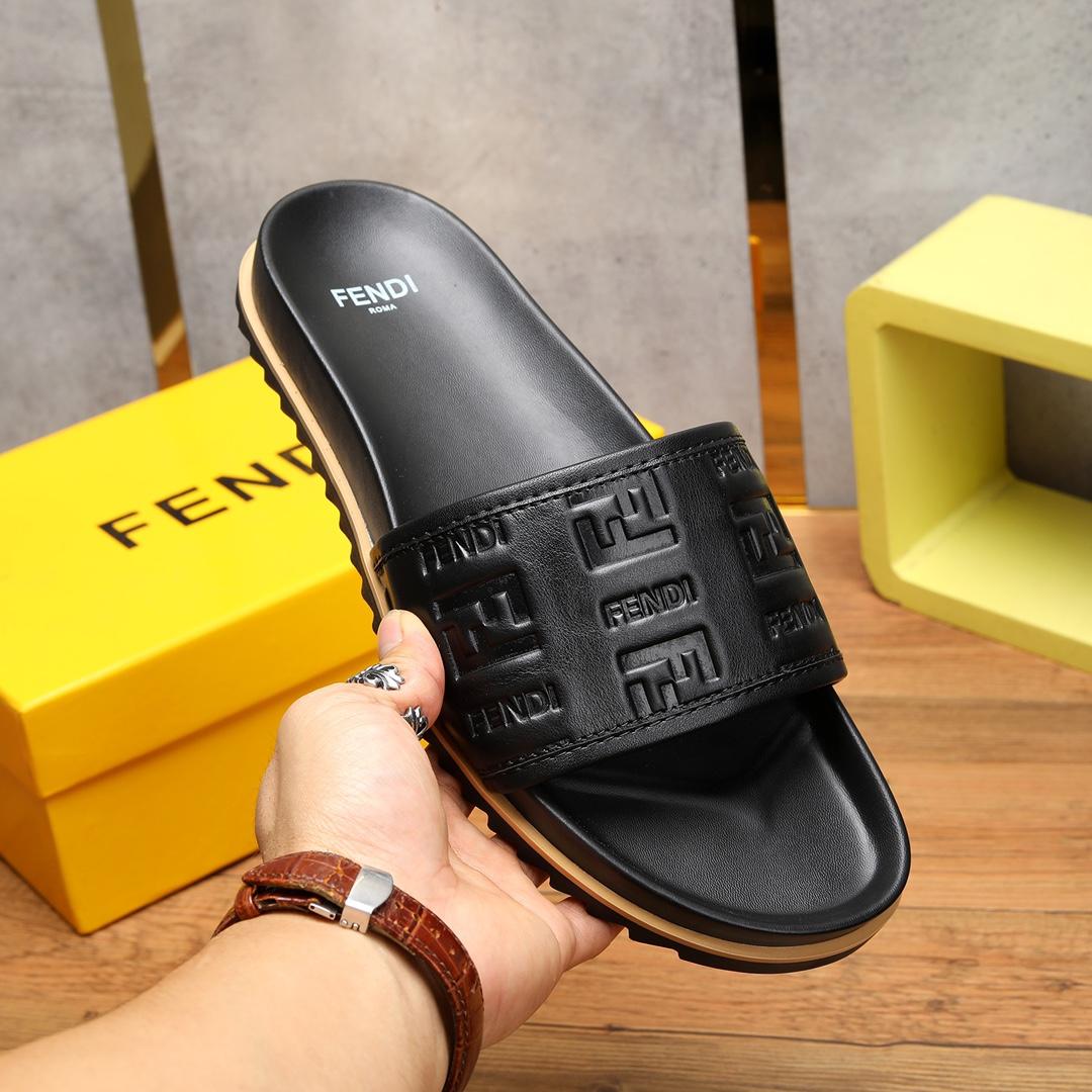 Fendi Black Slides - DopestKickz