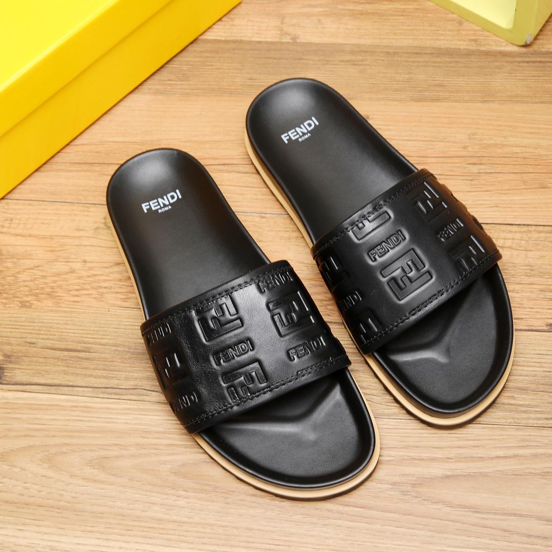 Fendi Black Slides - DopestKickz