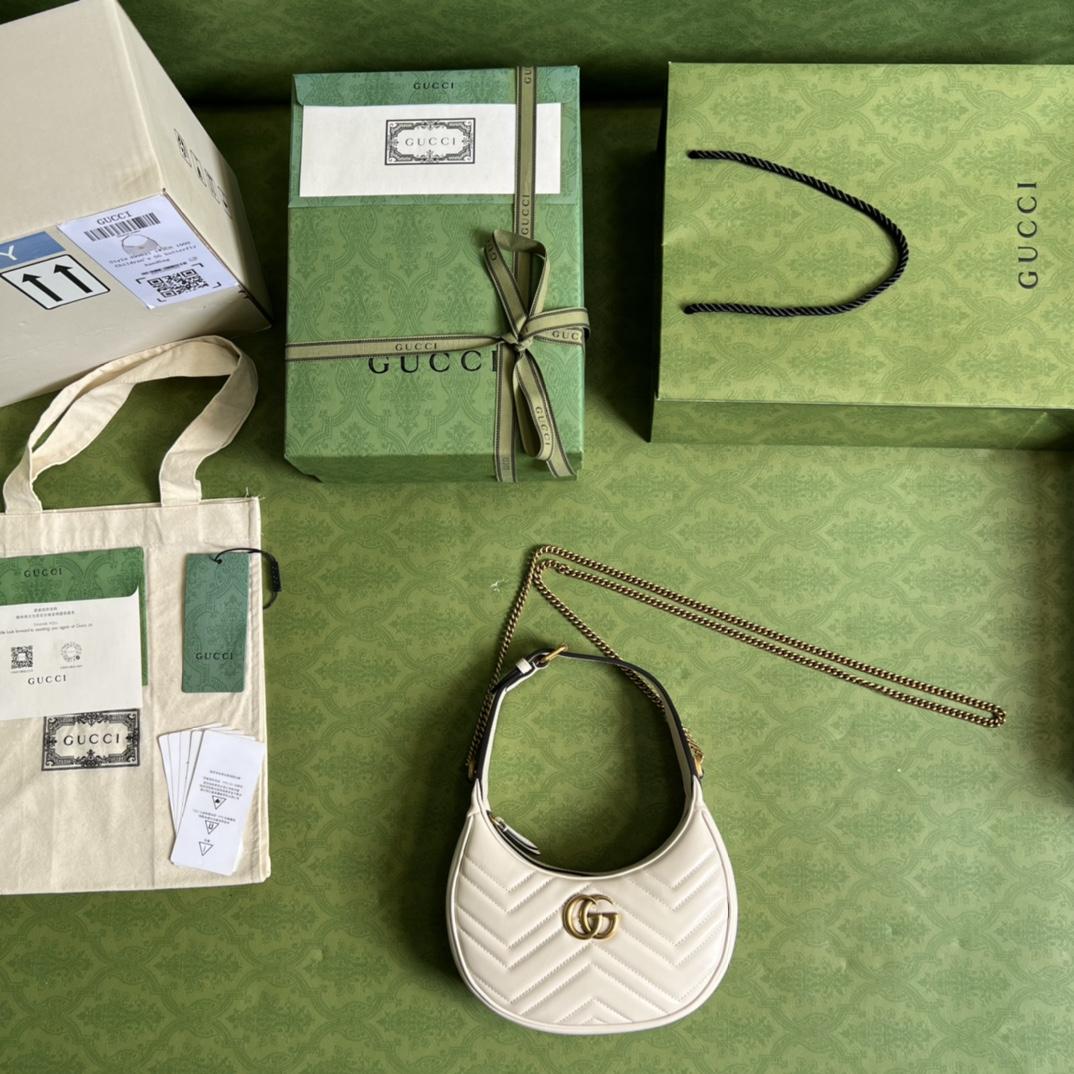 Gucci GG Marmont Half-Moon-Shaped Mini Bag(21.5-11-5cm) - DopestKickz