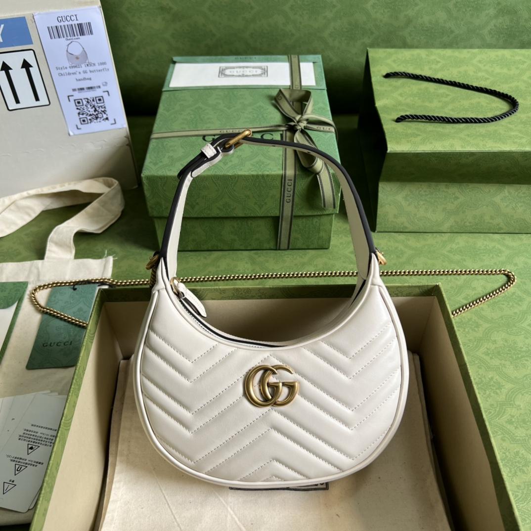 Gucci GG Marmont Half-Moon-Shaped Mini Bag(21.5-11-5cm) - DopestKickz