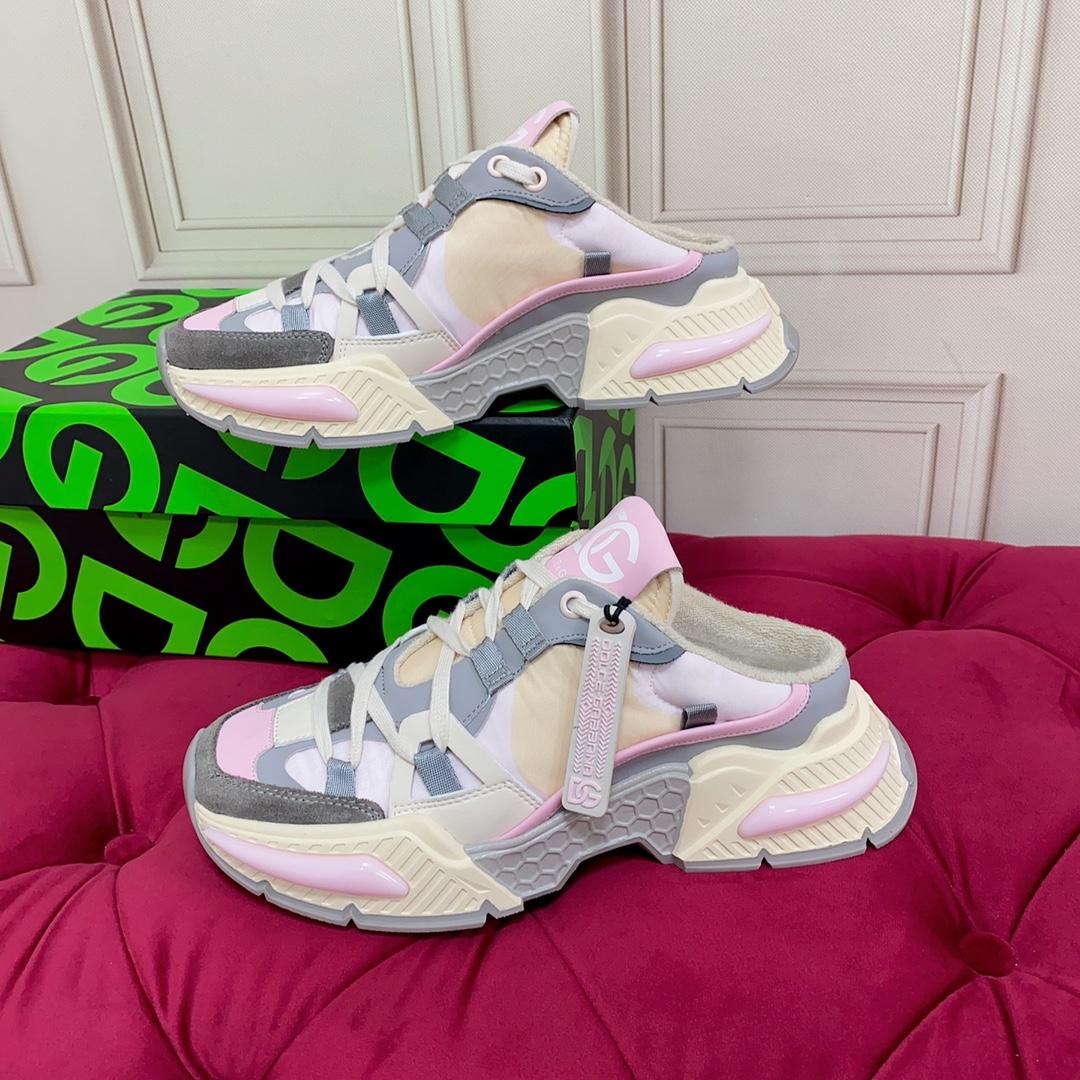 Dolce & Gabbana Mixed-material Airmaster Mule Sneakers - DopestKickz