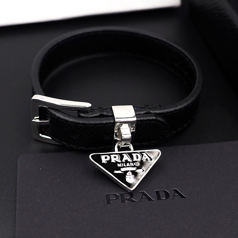Prada Saffiano Leather Bracelet - DopestKickz