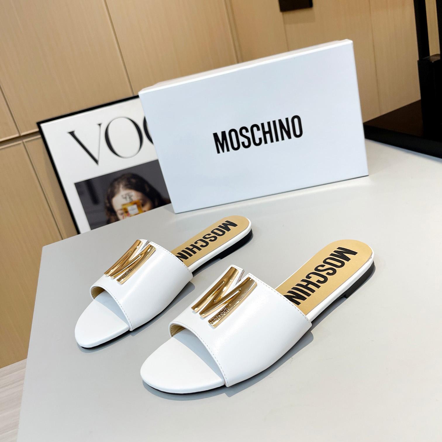 Moschino M Plaque Sandals - DopestKickz