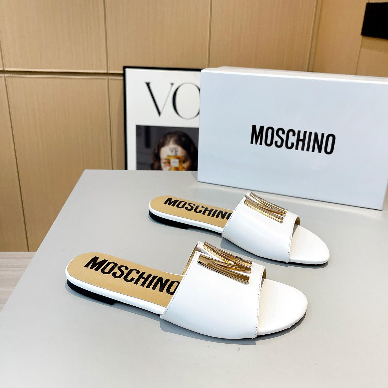 Moschino M Plaque Sandals - DopestKickz