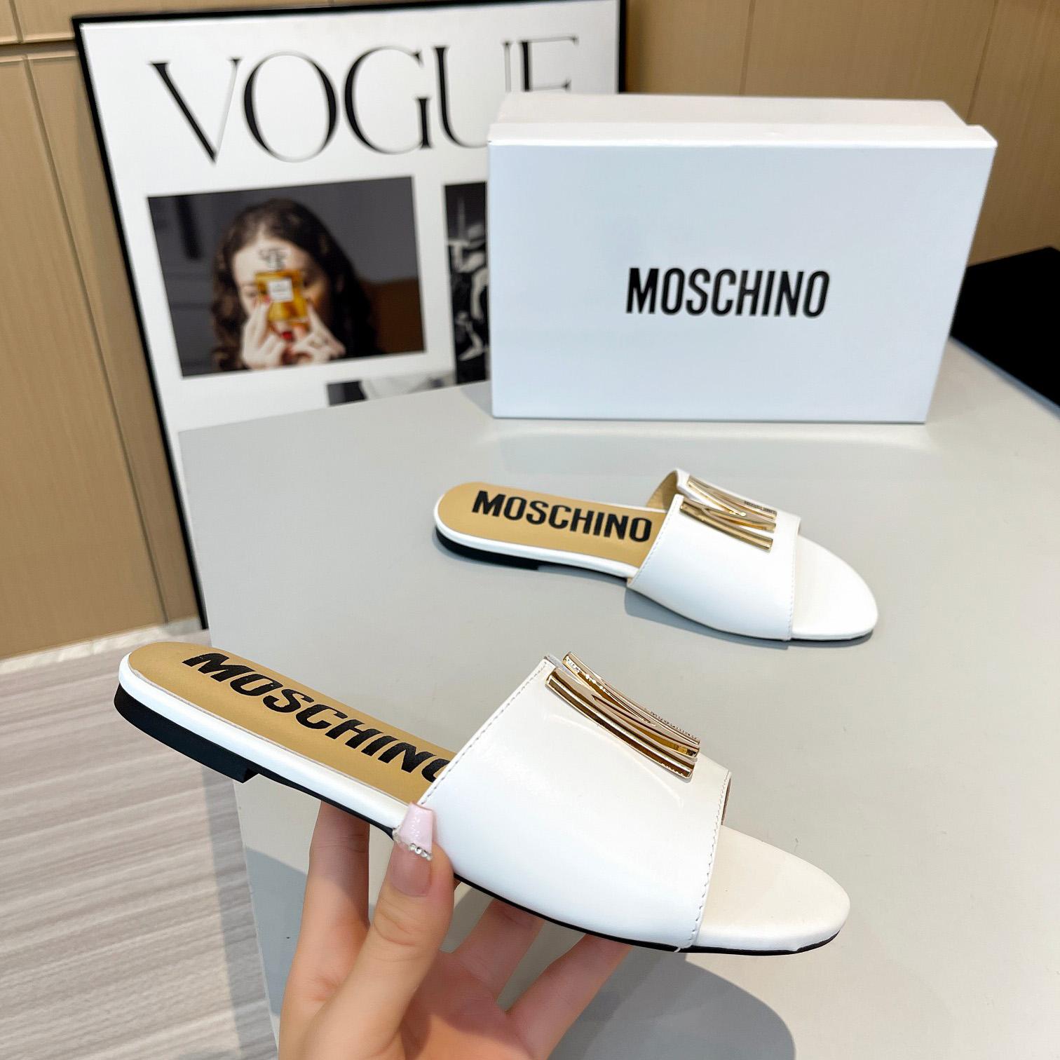 Moschino M Plaque Sandals - DopestKickz