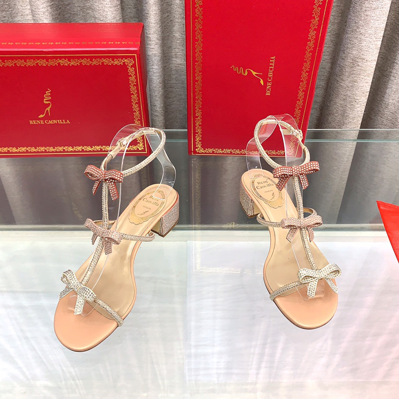 Rene Caovilla Sandals With Ankle Laces Caterina - DopestKickz