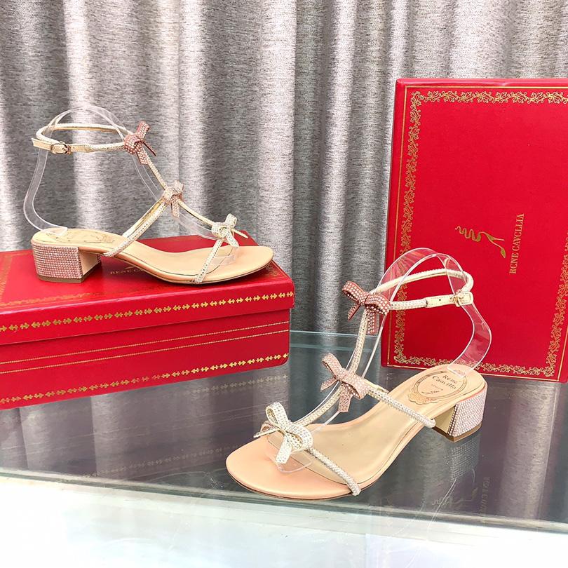 Rene Caovilla Sandals With Ankle Laces Caterina - DopestKickz